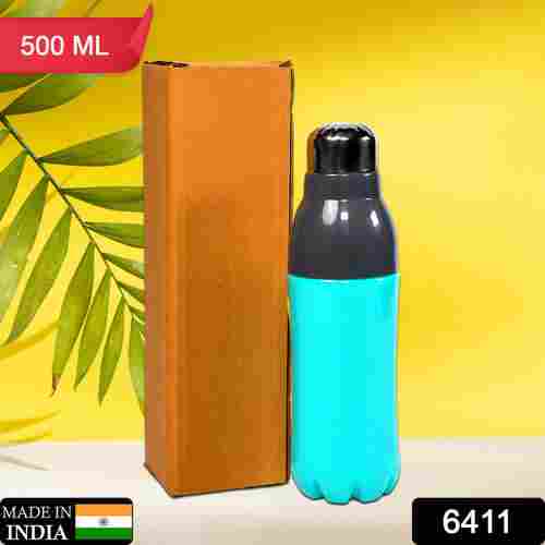 Plastic Insulated Campus Water Bottle Double Wall Hot and Cold Bottle For School Office and Multi Use Bottle (500ml) (6411)
