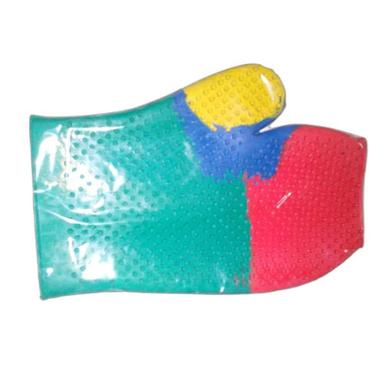 Multicolor Dog Rubber Bath Gloves