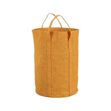 Orange Plain Cotton Canvas Laundry Bag