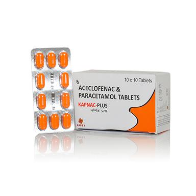 Kapnac Plus Ingredients: Aceclofenac 100 Mg.
Paracetamol 325 Mg.