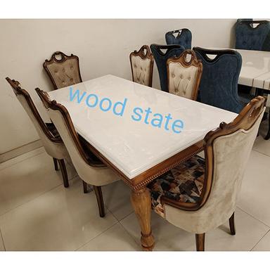Machine Made Living Room 6 Seater Dining Table Set