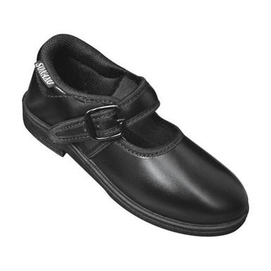 Washable Girl Black Color School Shoes