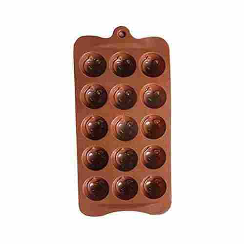 Food Grade Non-Stick Reusable Silicone Smile Shape 15 Cavity Chocolate Molds / Baking Trays (1188)