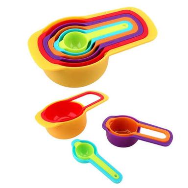 Multi / Assorted Plastic Measuring Spoons For Kitchen (6 Pack) (0811)