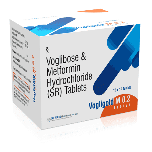 Voglibose 0.2 mg  Metformin SR 500