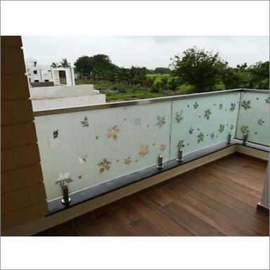 White Stainless Steel Glass Balcony Railings