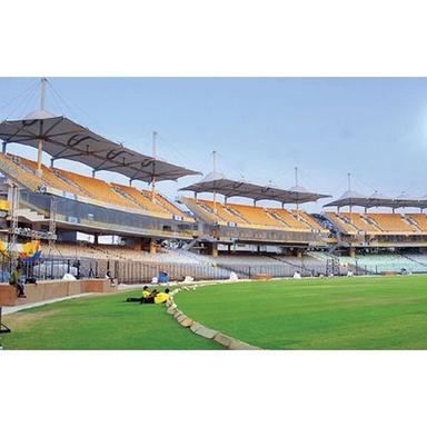 White Cricket Stadium Tensile Structure