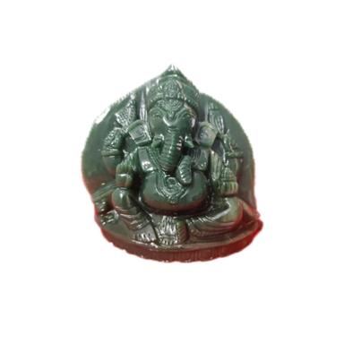Easy To Clean Ceramic Green Jade Ganesha Statue