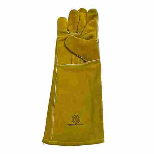 Yellow Leather Hand Gloves