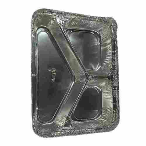 3 Compartment Aluminum Meal Tray
