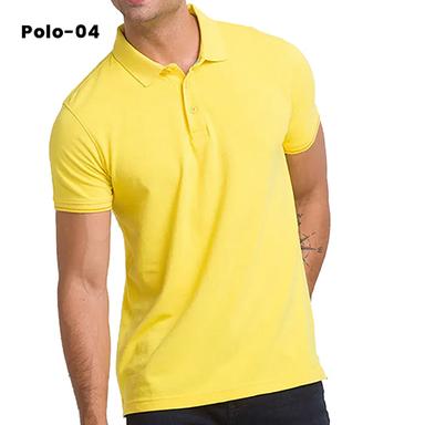 Mens Yellow Polo T-Shirts Gender: Male