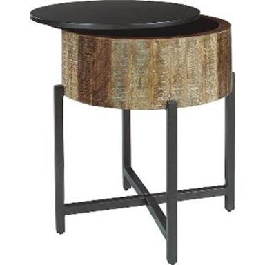 Round Cocktail Side Table No Assembly Required