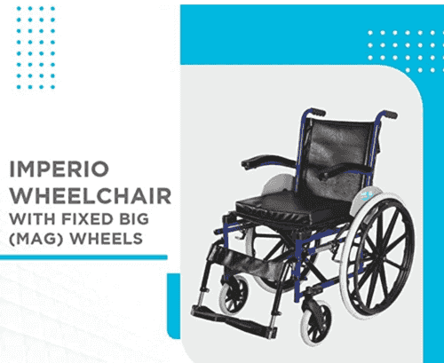 Vissco Imperio Wheelchair With Fixed Big Wheels(Mag Wheel) 2913