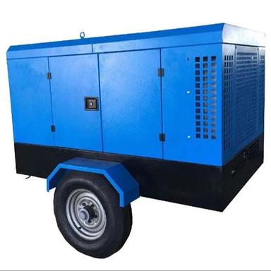 Blue & Black 37Kw 50Hp 10 Bar Air Compressor Portable Diesel Engine 50Hp Screw Compressor