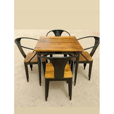 Brown-Black Outdoor Beach Table Chair