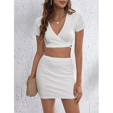 Different Available Cross Two-Piece Outfits Skirt