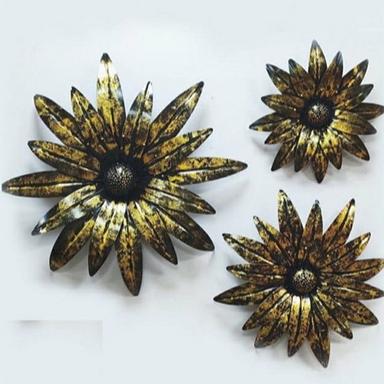 Brown Inch Decorative Metal Wall Flower