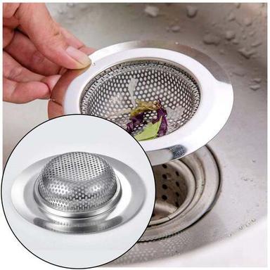 Silver Stainless Steel Sink/Wash Basin Drain Strainer (1Pc Only) (4748)