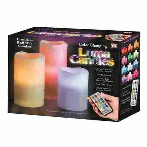 Luma Candles Wax Flameless Candles 3 Led Candles Plus Remote