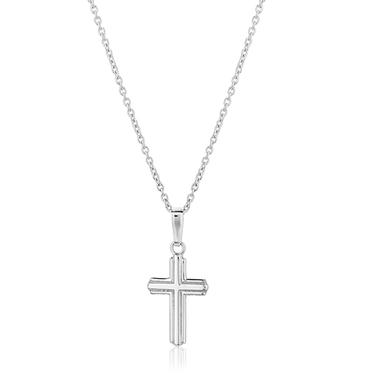 Sterling Silver Cross Pendant Necklace Size: Different Available