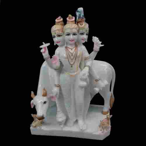 12 inch Marble Dattatreya Statue