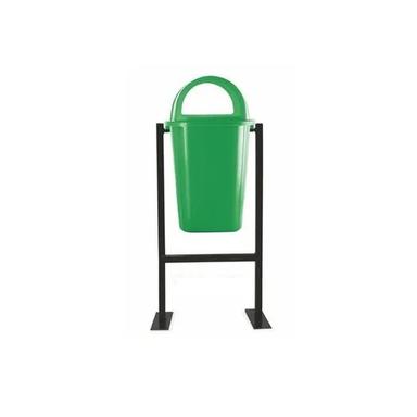 Green Mofna Outdoor Plastic Dustbin With Stand Waste Bin