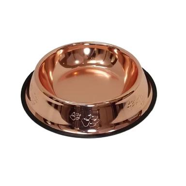 Brown Mofna Copper Pet Feeding Bowl