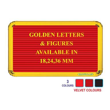Aluminium Groove Boards With Golden Letters And Figures