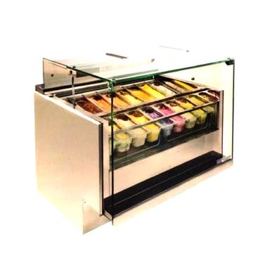 Silver Ice Cream Display Counter