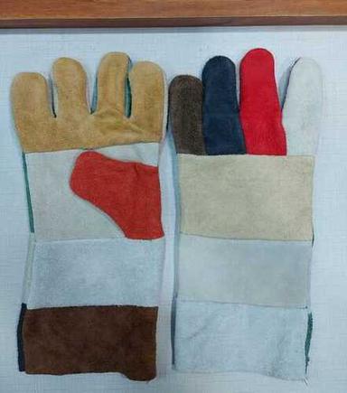 Multicolor Multi Color Leather Gloves