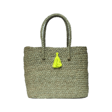 Narural Grass/ Color Dyne Sabai Grass Shopping Bag