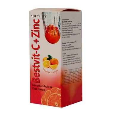 Liquid 100Ml Orange Flavor Ascorbic Acid And Zinc Syrup