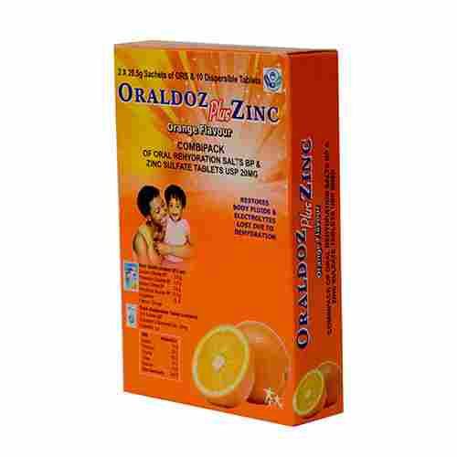 Zinc Orange Flavour Oral Rehydration Salts BP And Zinc Sulfate Tablets 20mg USP