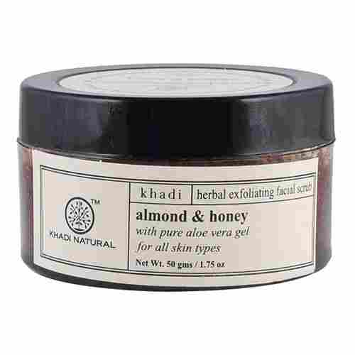 Khadi Natural Almond and Honey Facial Massage Gel With Scrub-50 g