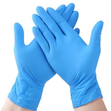 Natural Color Blue Vinyl Gloves