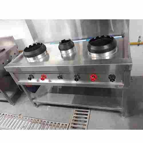 Chinese Two Burner With Stock Pot