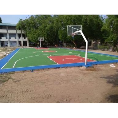Green-Blue-Red Synthetic Basketball Court Flooring