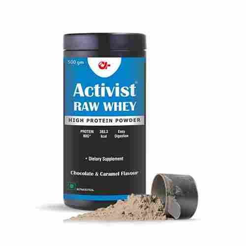 Activist Raw Whey High Protein Powder Chocolate Caramel 500g