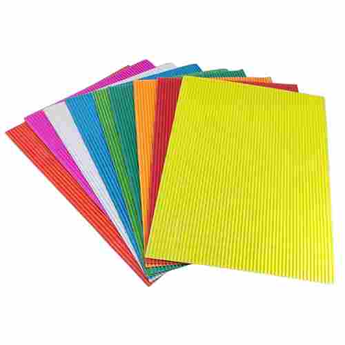 Corrugated Craft Paper (10 Sheets) A4 Size Mixed Colors For DIY Hobby Arts