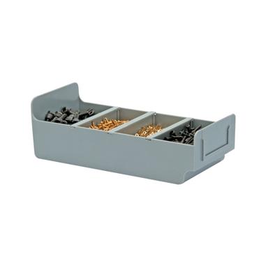 Grey Tray With Removable Partition With 3 Partition And 4 Pockets