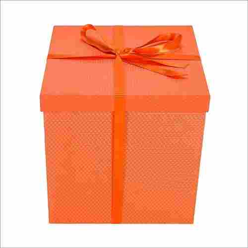 Orange Square Cardboard Gift Box