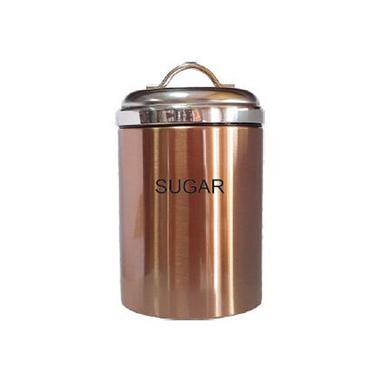Brown Pe-153 900Ml Oval Copper Series Sugar Container
