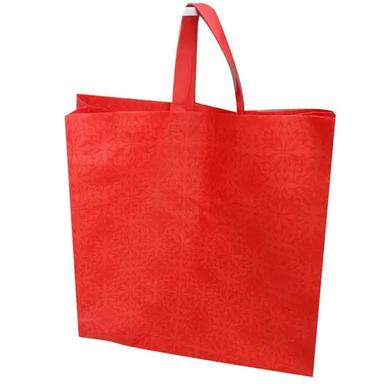 Red Plain Loop Handle Non Woven Bag Bag Size: 10X10 To 18X24 Inch