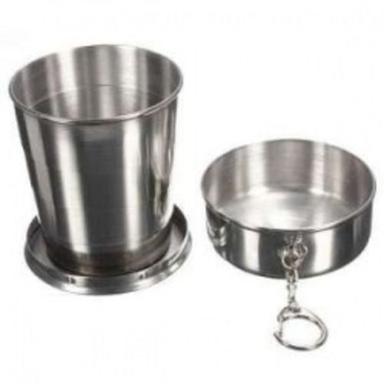 Silver Foldable Travelling Glass