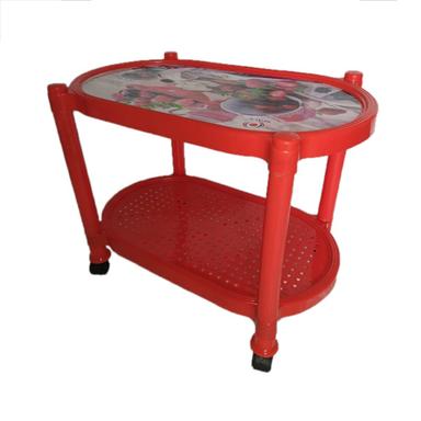 Red Plastic Center Table
