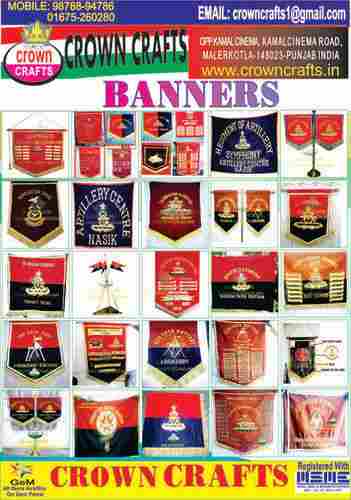 Embroidery multicoloured banner