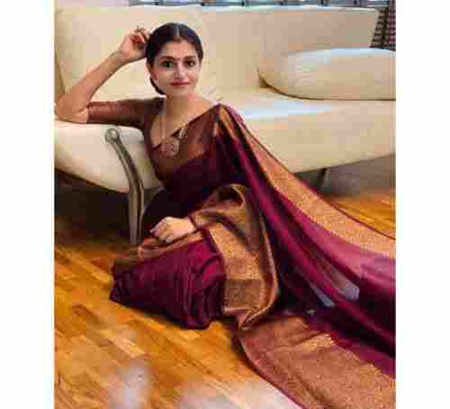 Yaati Soft Lichi Silk Saree