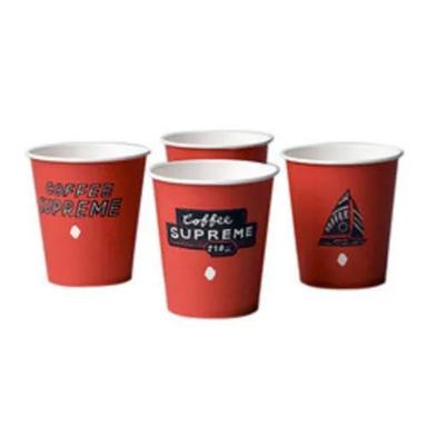 Red Printed Disposable Paper Coffee Cup