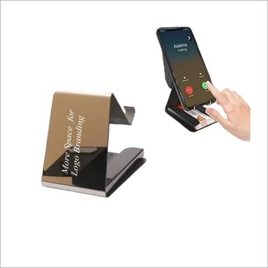 Silver Metal Mobile Stand With Card Holder