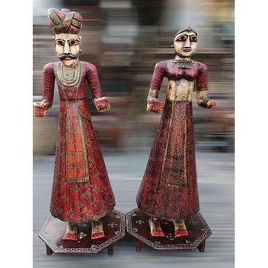 Different Available Wooden Antique Hand Painted Statue